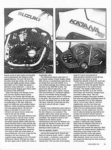 Katana 750 Road Test